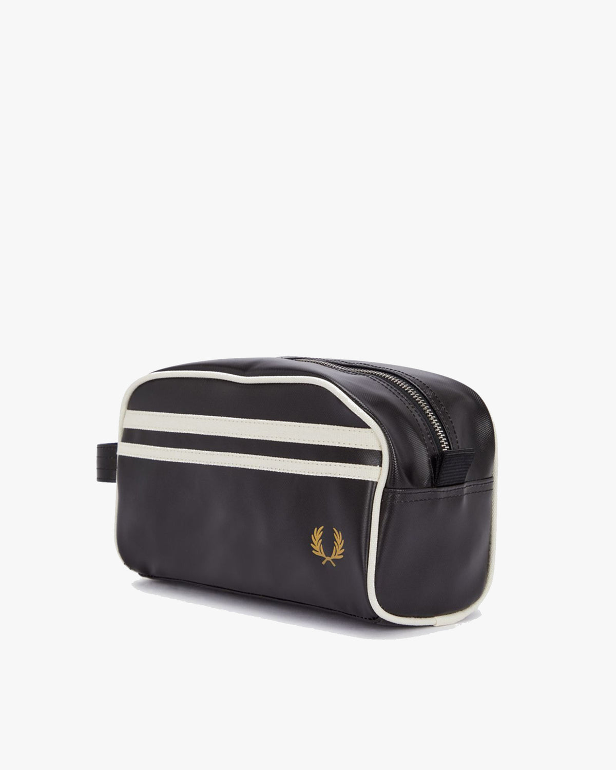 Fred Perry Coated Polyester Laurel Wreath Wash Bag - Black / Ecru