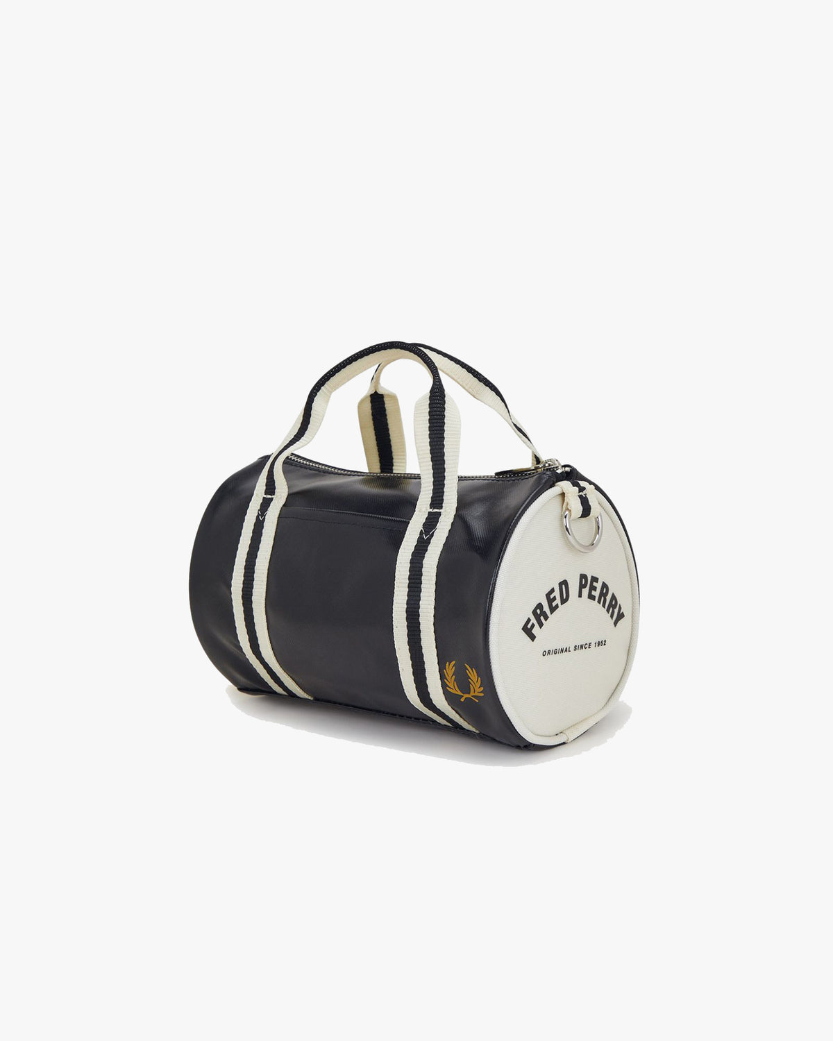 Fred Perry Classic Mini Barrel Bag - Black / Ecru | Fred Perry Bags | JEANSTORE