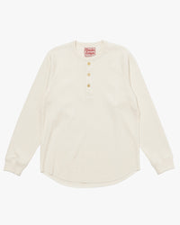 Wonder Looper Cashmere Blend Honeycomb L/S Henley - Ecru