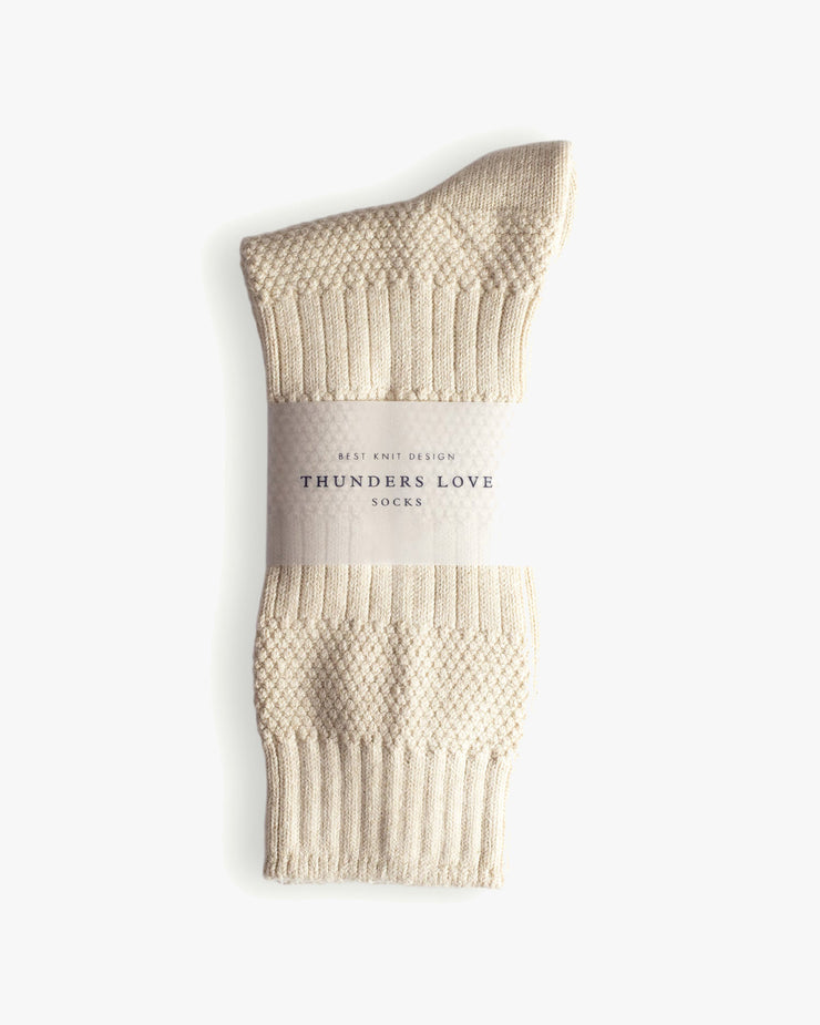 Thunders Love Link Collection Socks - Canalé Raw White
