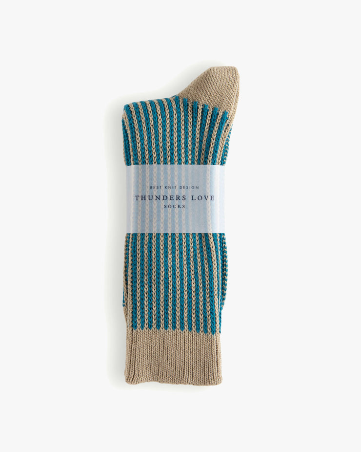 Thunders Love Link Collection Socks - Vertical Blue
