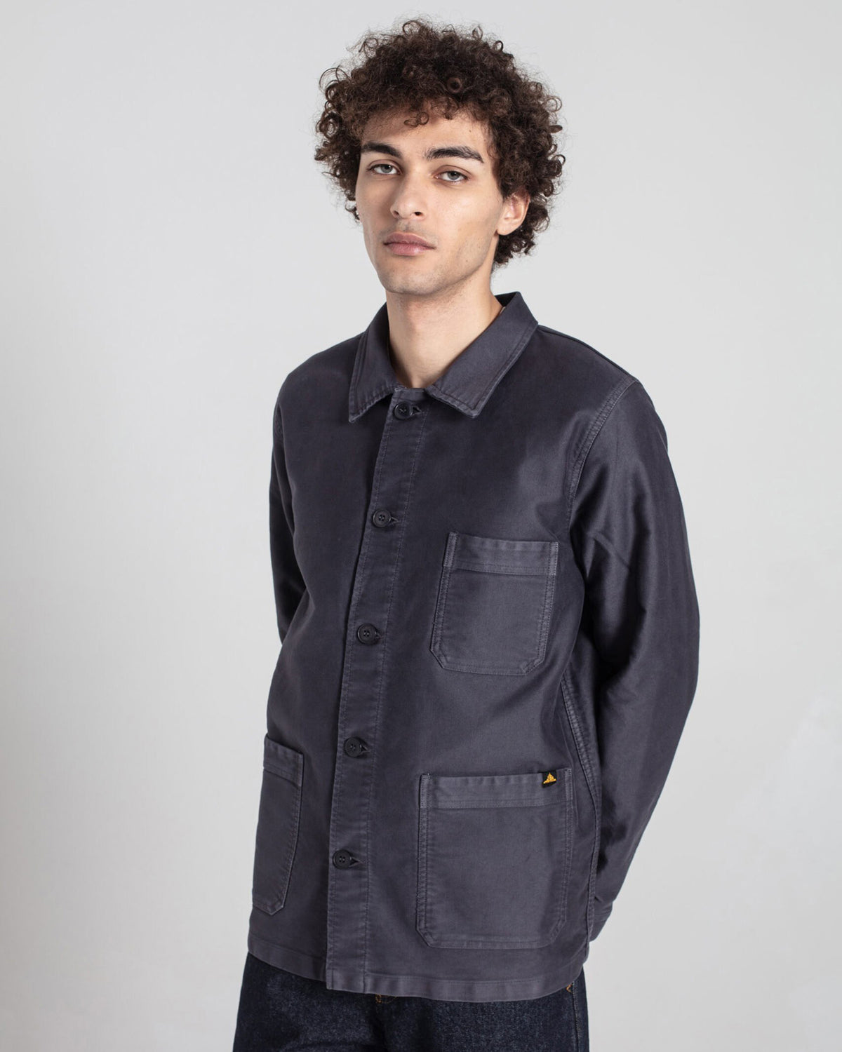 Le Mont St Michel Moleskin Authentic Work Jacket - Graphite | Le Mont St Michel Jackets & Coats | JEANSTORE