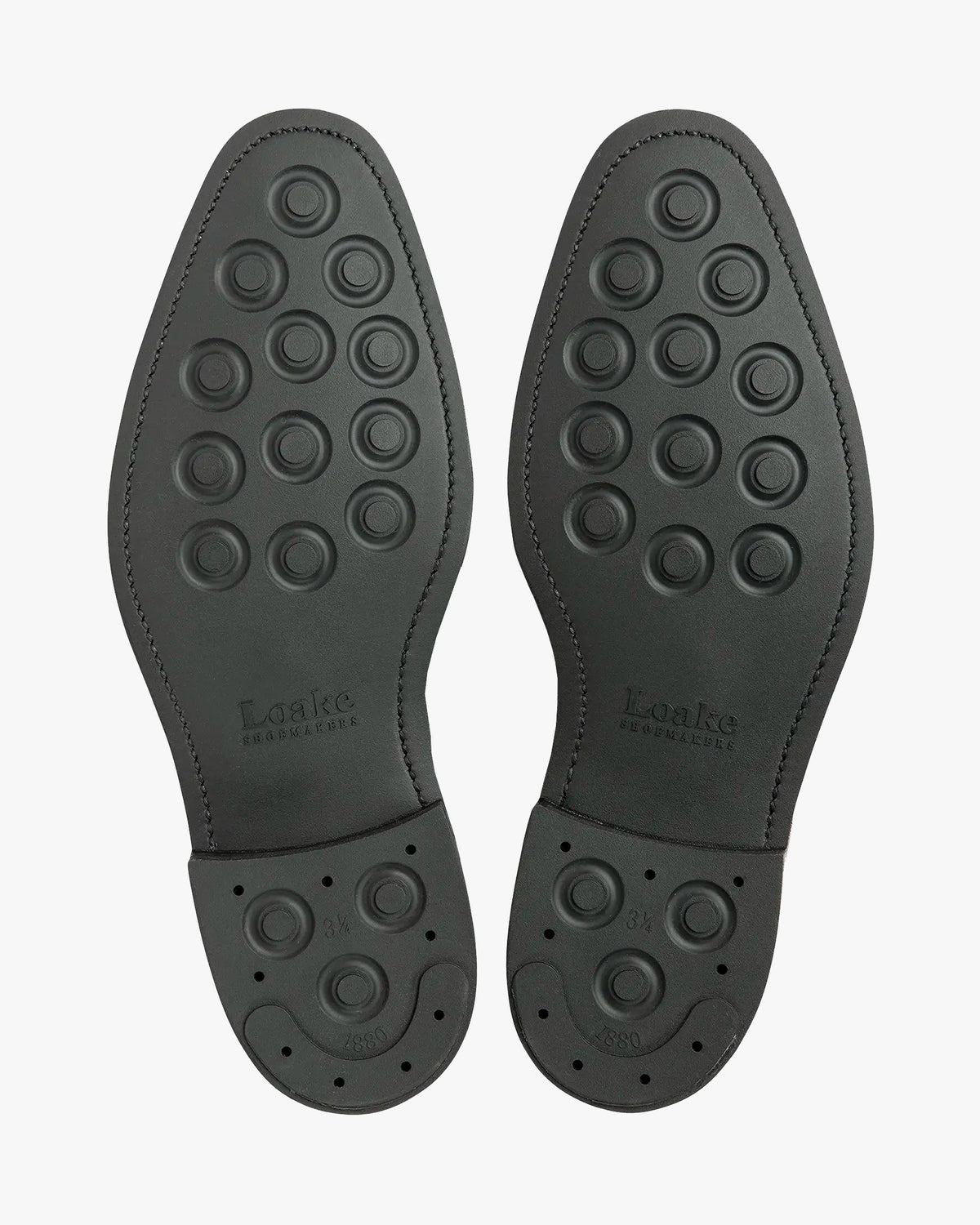 Loake 1880 Classic Aldwych Toe-Cap Oxford Shoe - Black Hatch Grain