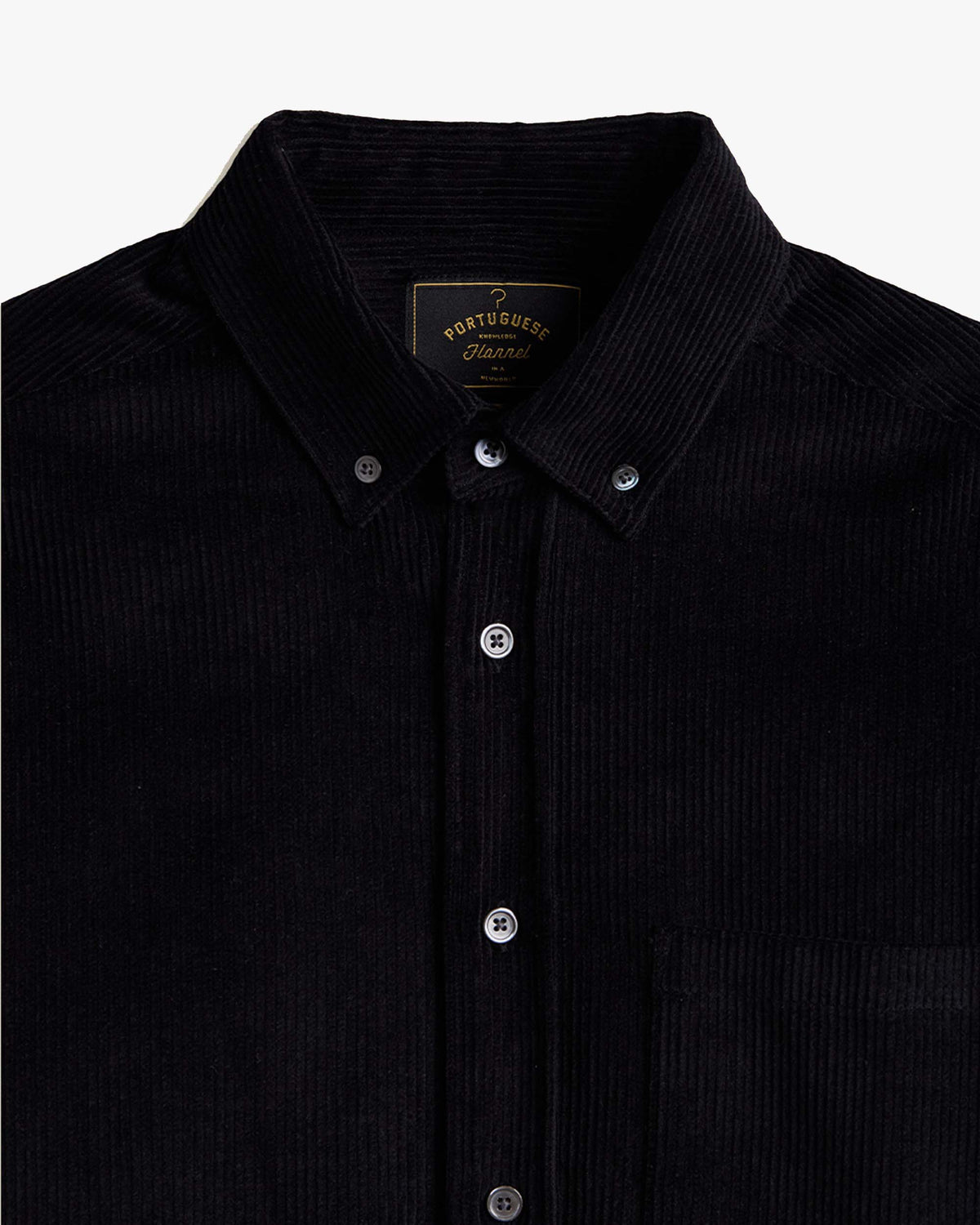 Portuguese Flannel Lobo 2.0 Corduroy Shirt - Black