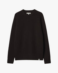 Merz b. Schwanen LOCC02 Ribbed Merino Wool-Cashmere Sweater - Espresso