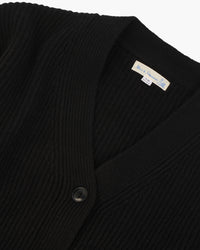 Merz b. Schwanen Good Basics LOCG02 Merino Wool & Cashmere Relaxed Cardigan - Deep Black | Merz b. Schwanen Sweaters & Knitwear | Jeanstore