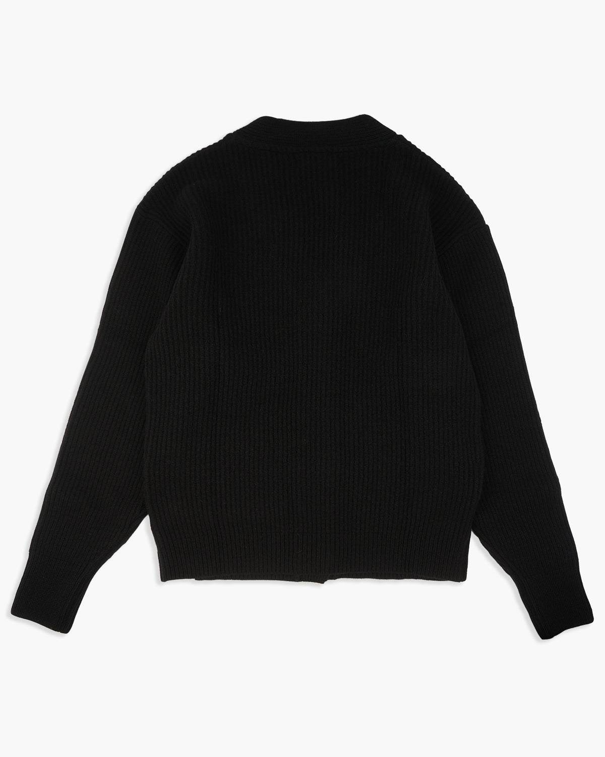 Merz b. Schwanen Good Basics LOCG02 Merino Wool & Cashmere Relaxed Cardigan - Deep Black | Merz b. Schwanen Sweaters & Knitwear | Jeanstore
