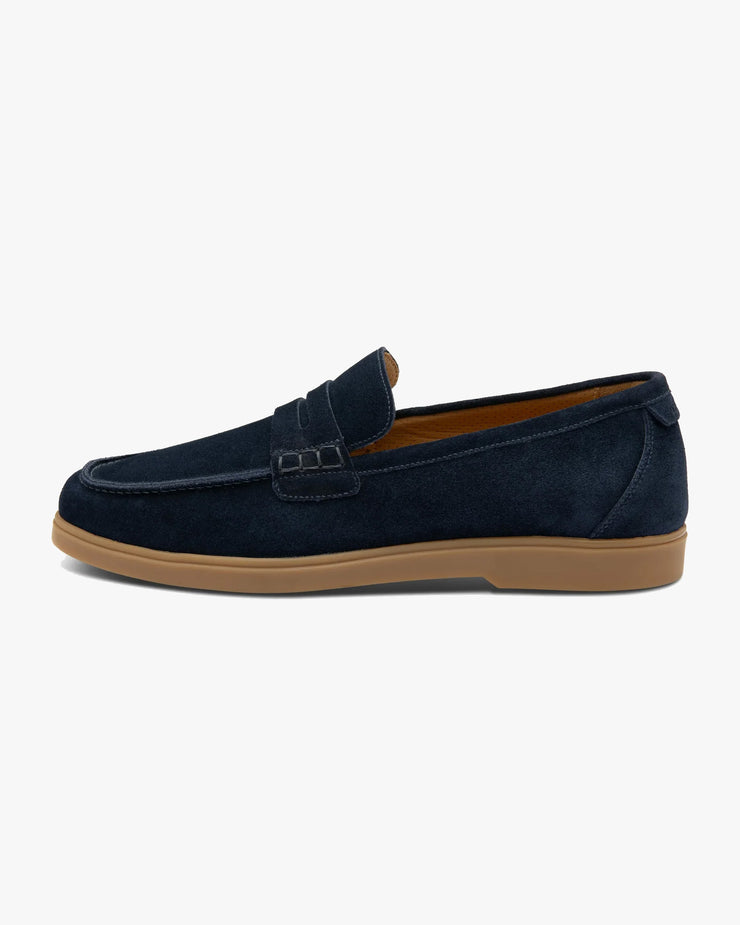 Loake Lifestyle Lucca Saddle Apron Loafer - Navy Suede