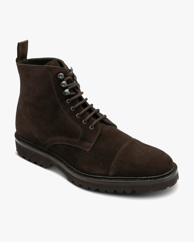 Loake Design Aquarius Toe-Cap Boot - Dark Brown Suede | Loake Shoemakers Boots | JEANSTORE