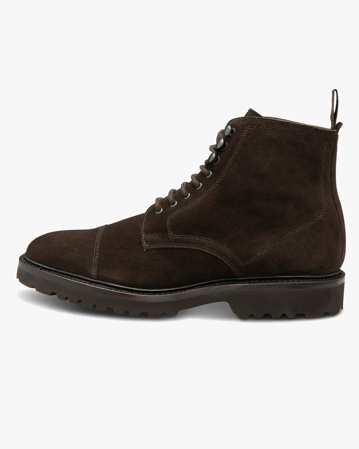 Loake Design Aquarius Toe-Cap Boot - Dark Brown Suede | Loake Shoemakers Boots | JEANSTORE