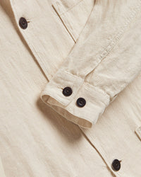 Portuguese Flannel Labura Linen Chore Jacket - Ecru
