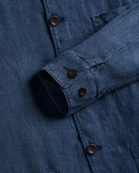 Portuguese Flannel Labura Linen Chore Jacket - Navy