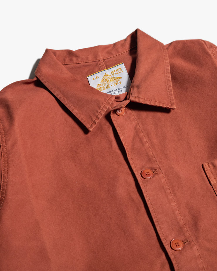 Le Mont St Michel Moleskin Authentic Work Jacket - Brick