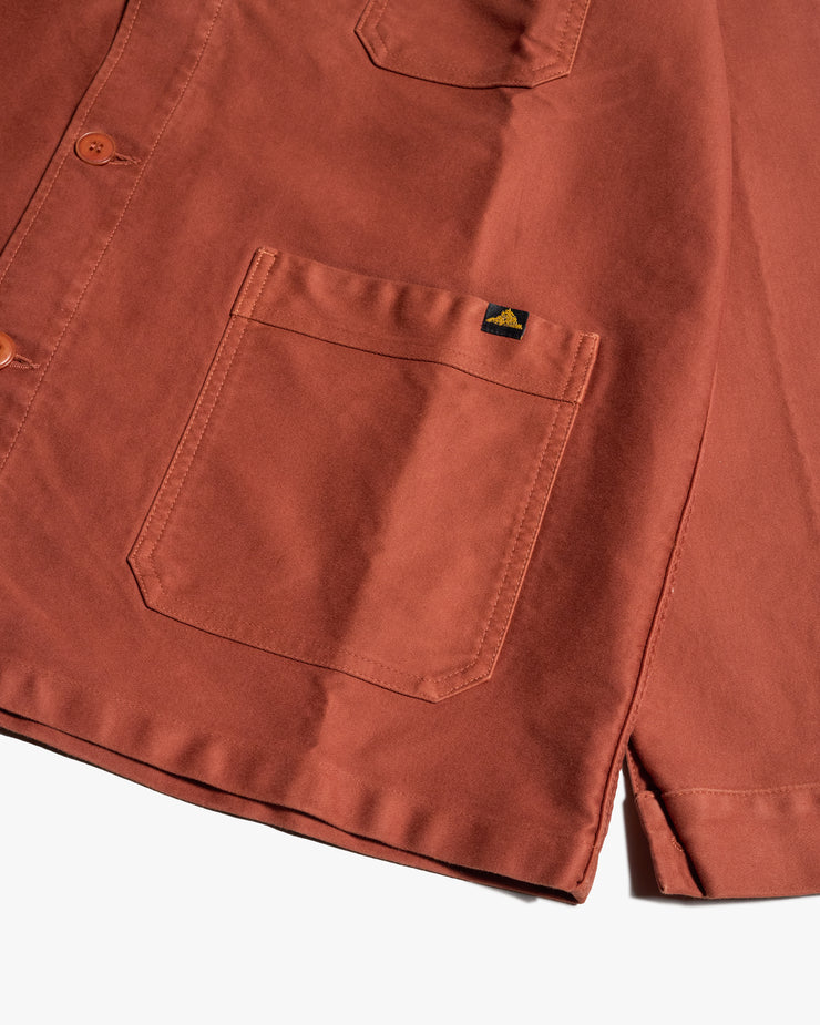 Le Mont St Michel Moleskin Authentic Work Jacket - Brick