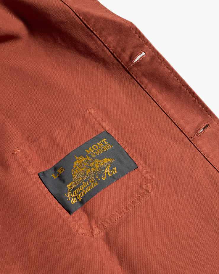 Le Mont St Michel Moleskin Authentic Work Jacket - Brick