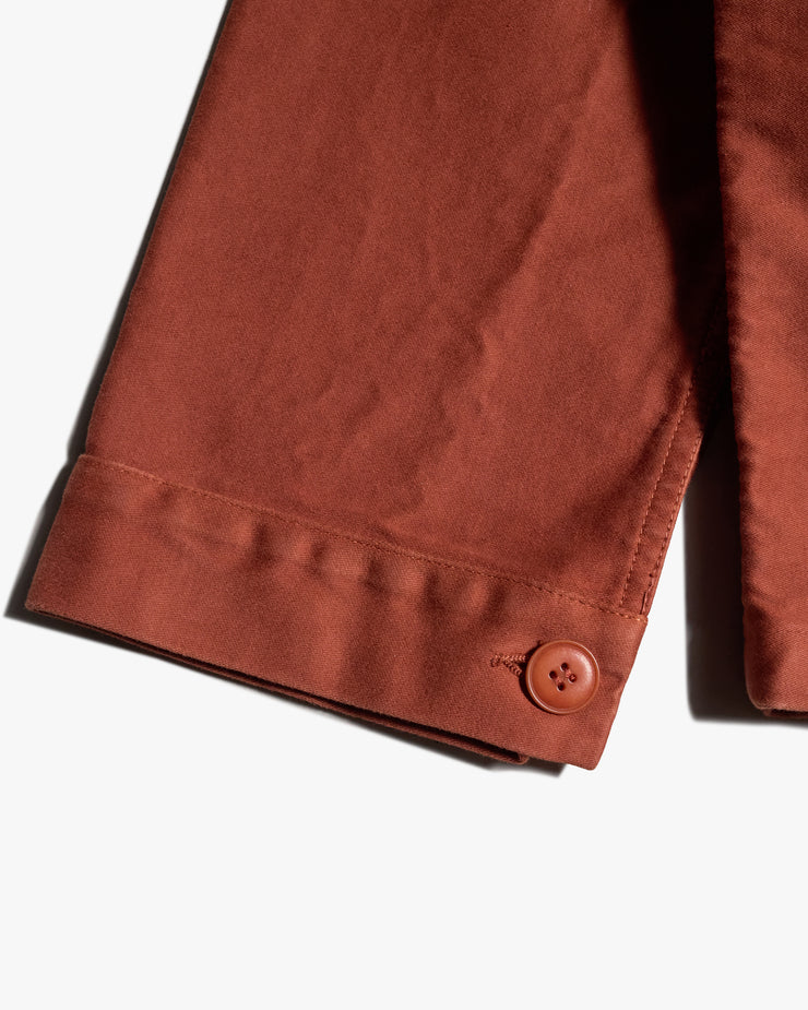 Le Mont St Michel Moleskin Authentic Work Jacket - Brick