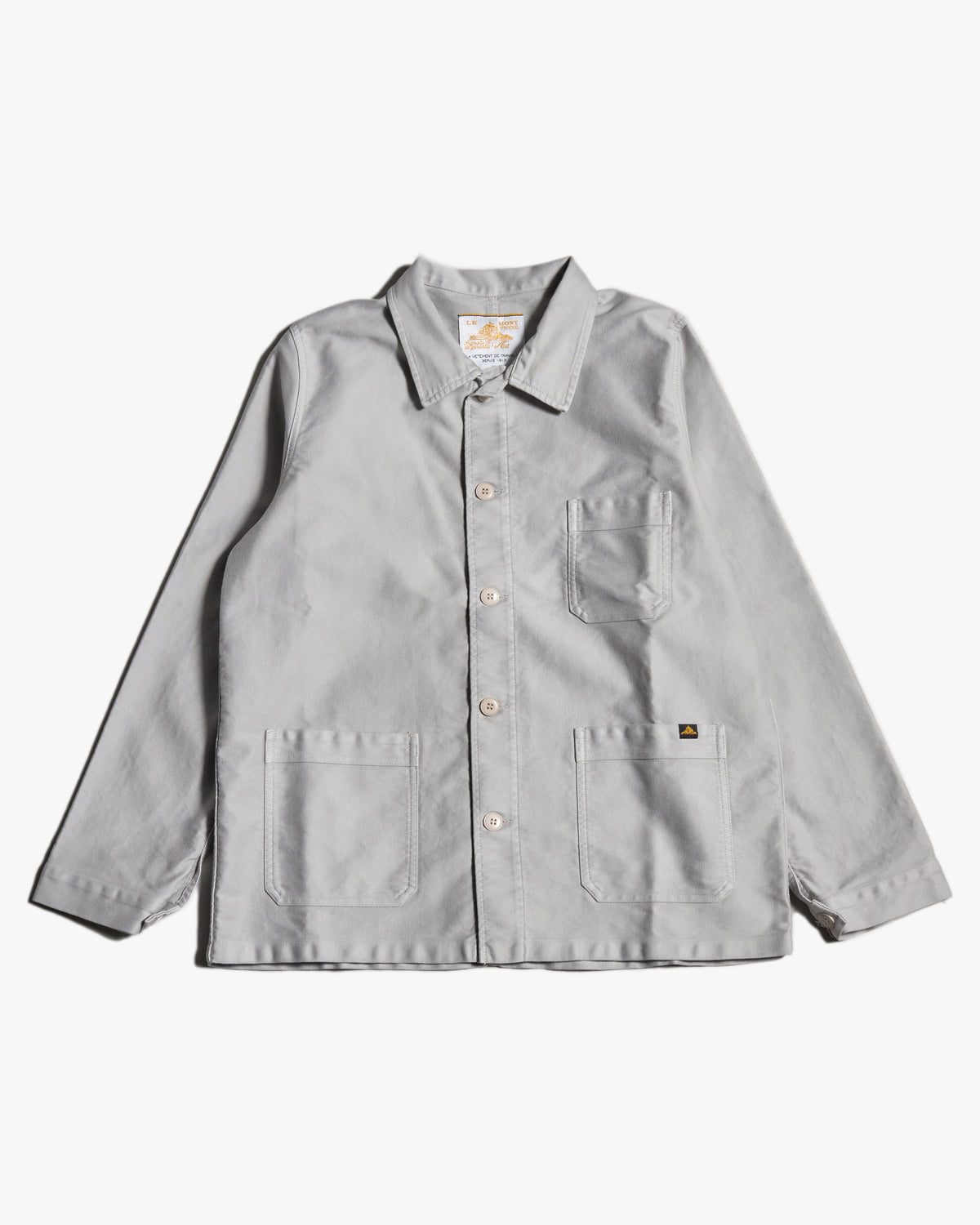 Le Mont St Michel Moleskin Authentic Work Jacket - Light Grey | Le Mont St Michel Jackets & Coats | JEANSTORE