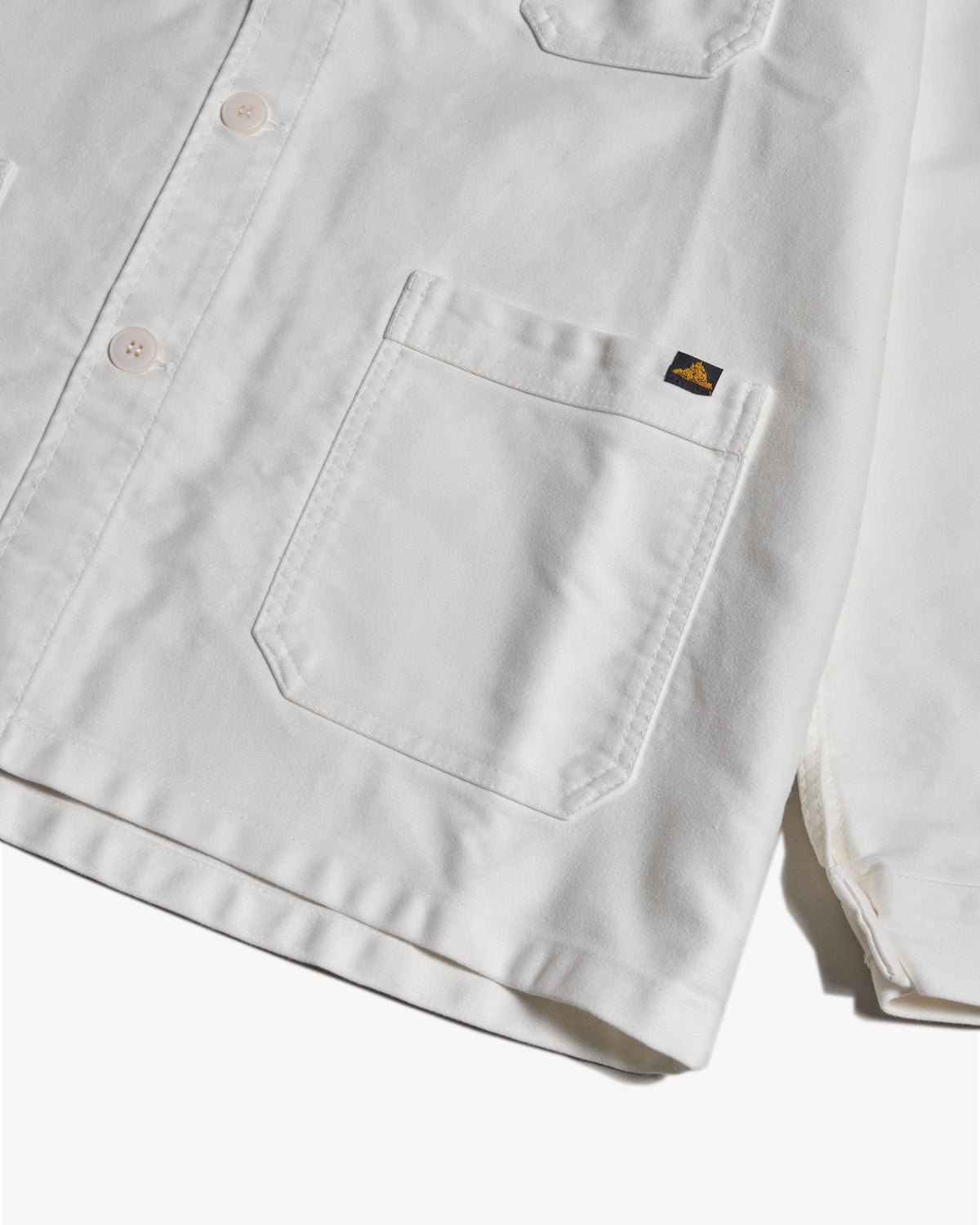 Le Mont St Michel Moleskin Authentic Work Jacket - Off White