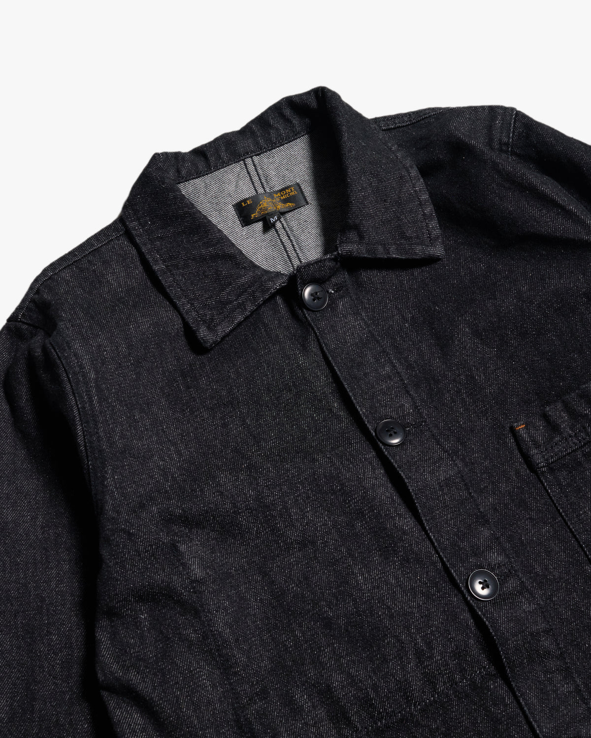 Le Mont St Michel Valmon Denim Work Jacket - Black