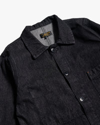 Le Mont St Michel Valmon Denim Work Jacket - Black
