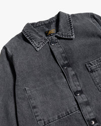 Le Mont St Michel Valmon Denim Work Jacket - Grey