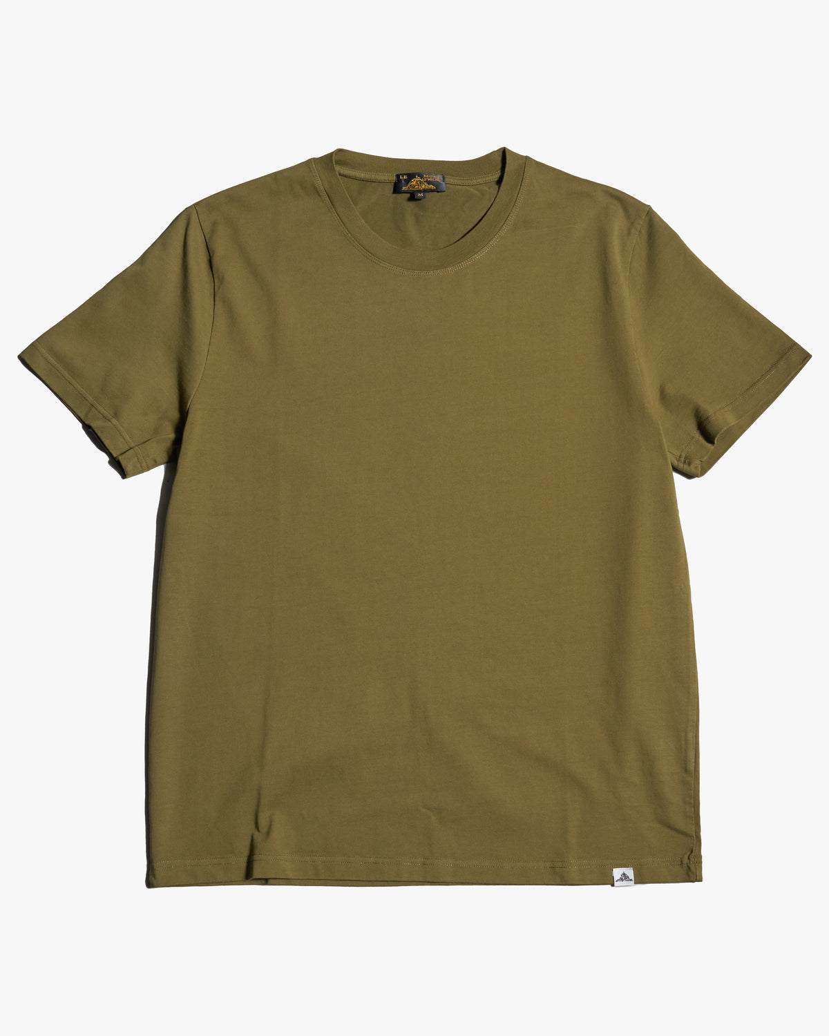 Le Mont St Michel Tobin Circular Knit Tee - Army | Le Mont St Michel T Shirts | JEANSTORE