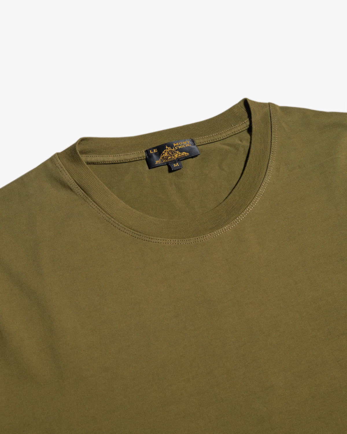 Le Mont St Michel Tobin Circular Knit Tee - Army | Le Mont St Michel T Shirts | JEANSTORE