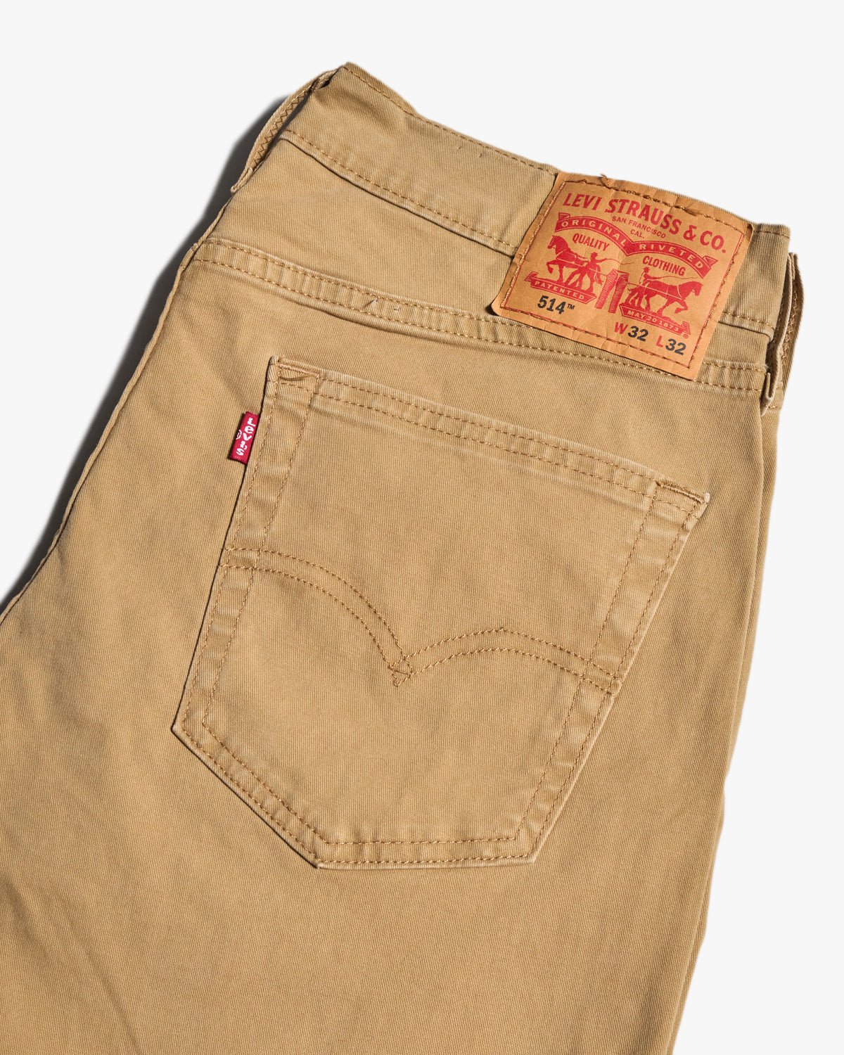 Levi's® 514 Relaxed Straight Mens Trousers - British Khaki X Stretch Twill