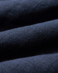 Portuguese Flannel Linen Camp Collar Shirt - Navy