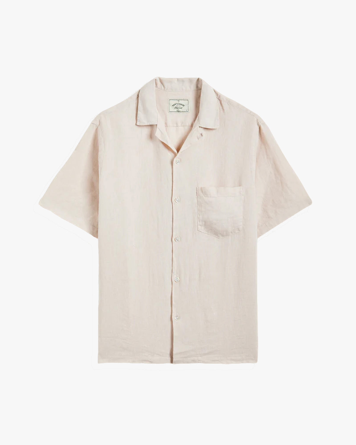 Portuguese Flannel Linen Camp Collar Shirt - Raw