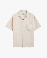 Portuguese Flannel Linen Camp Collar Shirt - Raw