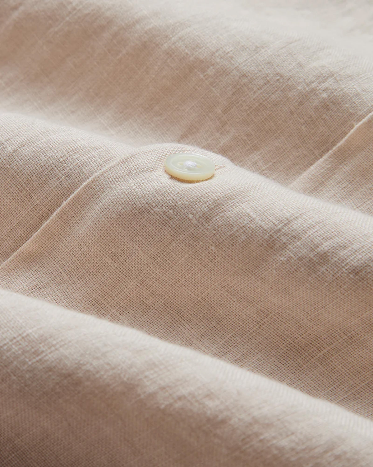Portuguese Flannel Linen Camp Collar Shirt - Raw
