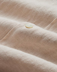 Portuguese Flannel Linen Camp Collar Shirt - Raw