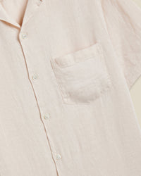 Portuguese Flannel Linen Camp Collar Shirt - Raw