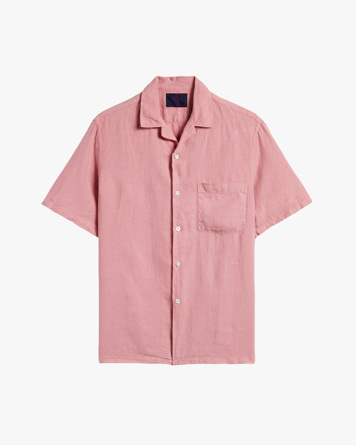 Portuguese Flannel Linen Camp Collar Shirt - Rose