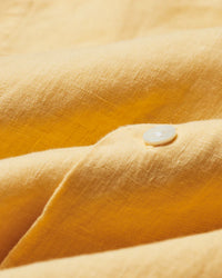 Portuguese Flannel Linen Camp Collar Shirt - Yellow | Portuguese Flannel Shirts | JEANSTORE