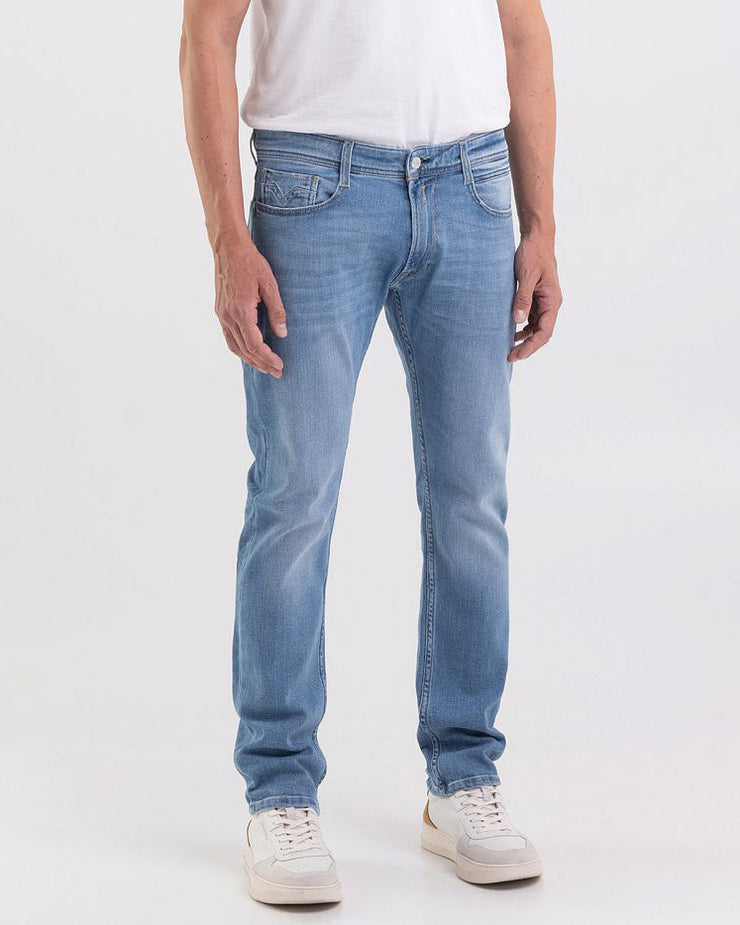 Replay Rocco Relaxed Straight Mens Jeans - Light Wash