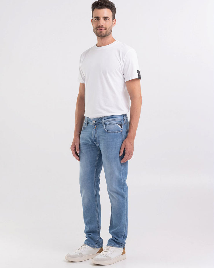 Replay Rocco Relaxed Straight Mens Jeans - Light Wash