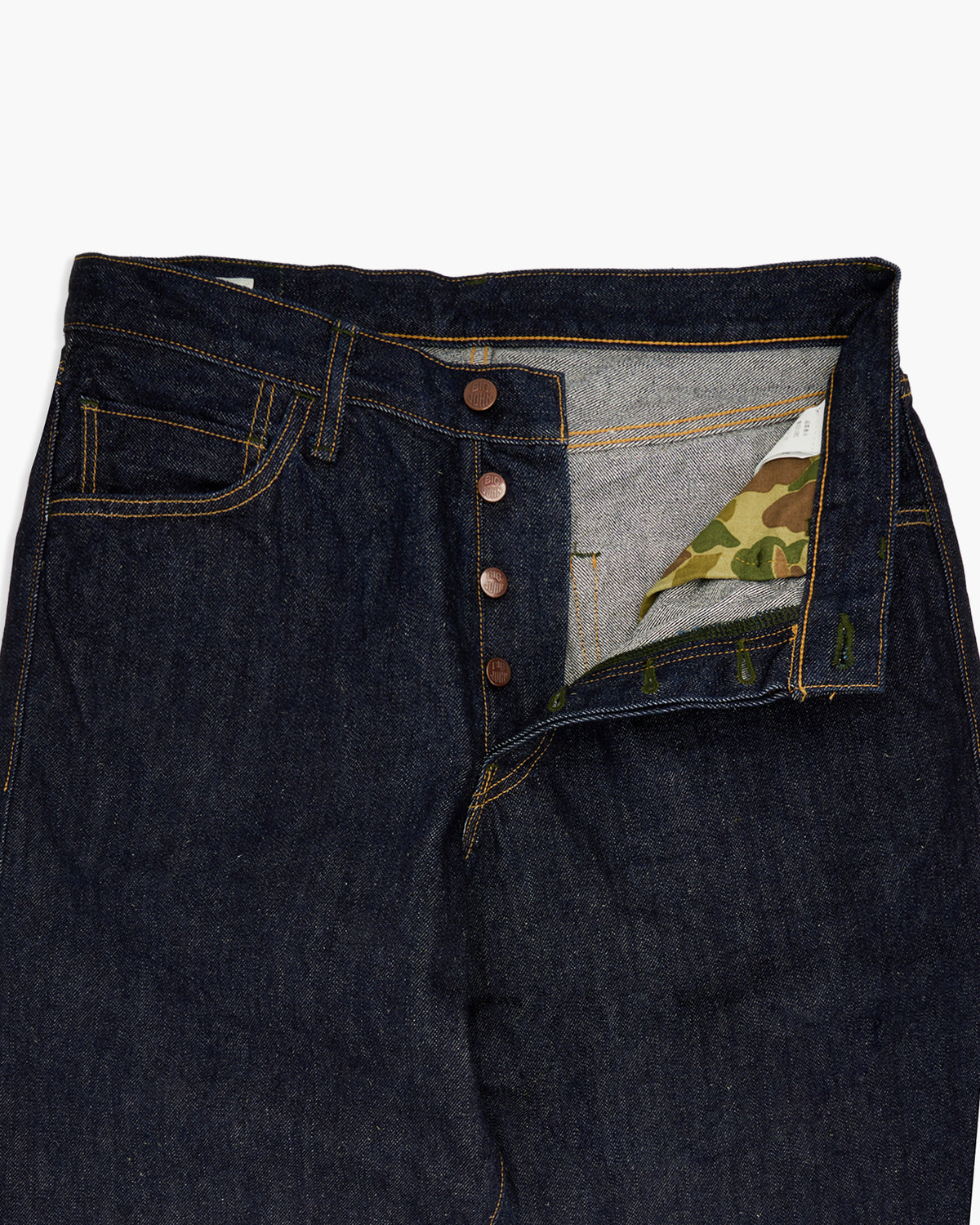 Big John Green Label M1011RC Wild Duck Yoshi Denim Wide Straight Selvedge Jeans - Indigo Onewash | Big John Jeans | JEANSTORE
