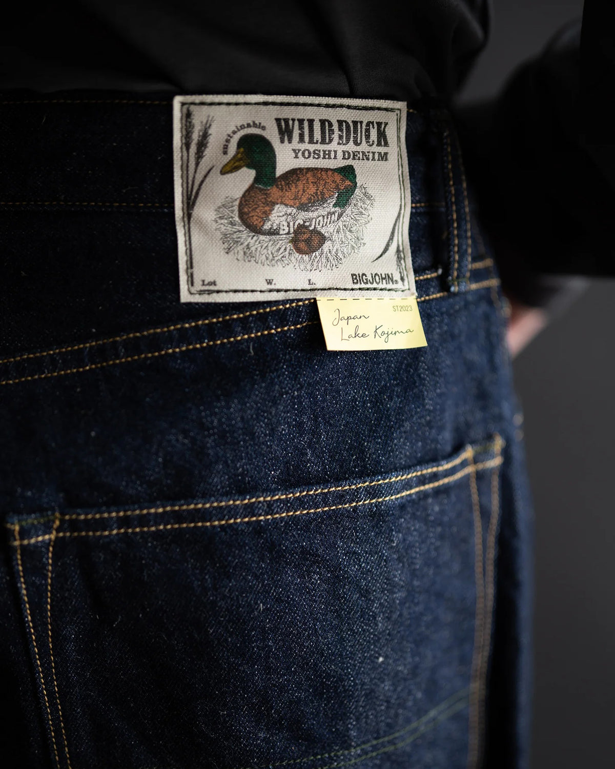 Big John Green Label M1011RC Wild Duck Yoshi Denim Wide Straight Selvedge Jeans - Indigo Onewash | Big John Jeans | JEANSTORE