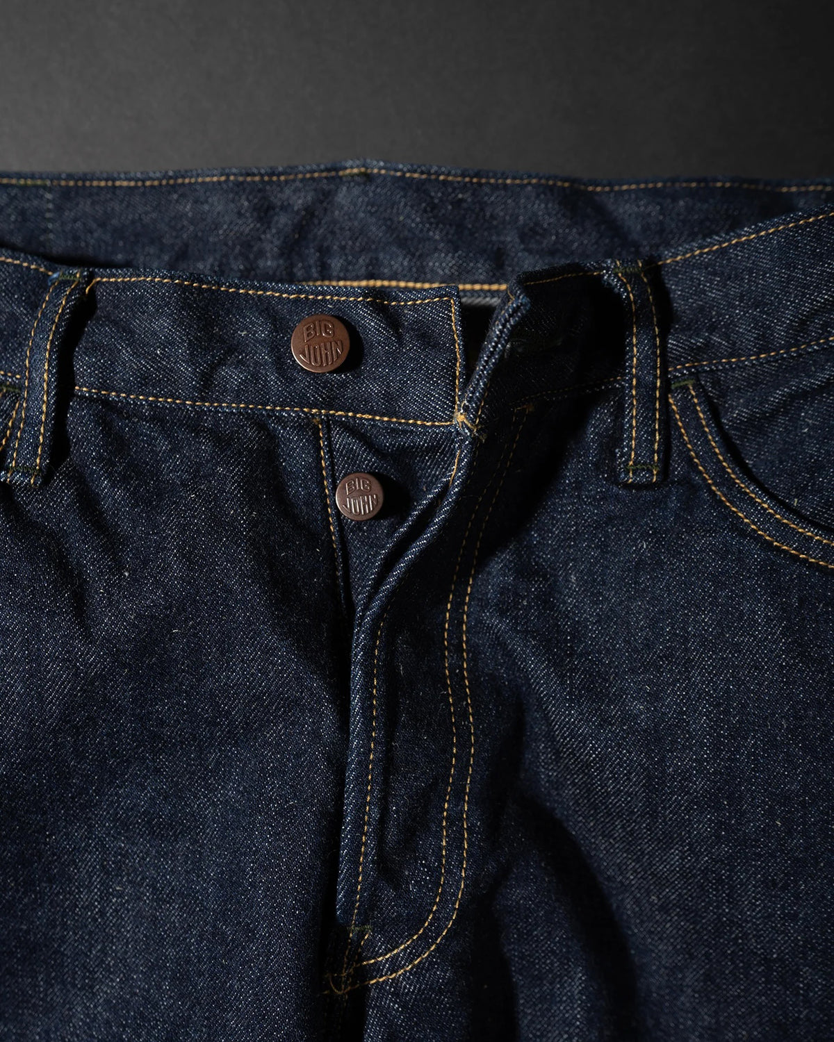 Big John Green Label M1011RC Wild Duck Yoshi Denim Wide Straight Selvedge Jeans - Indigo Onewash | Big John Jeans | JEANSTORE