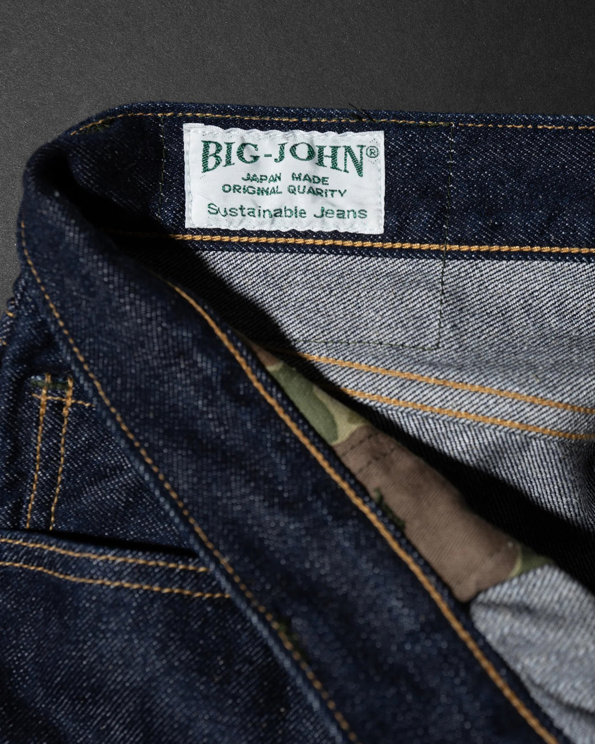 Big John Green Label M1011RC Wild Duck Yoshi Denim Wide Straight Selvedge Jeans - Indigo Onewash | Big John Jeans | JEANSTORE