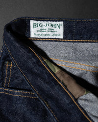 Big John Green Label M1011RC Wild Duck Yoshi Denim Wide Straight Selvedge Jeans - Indigo Onewash | Big John Jeans | JEANSTORE