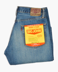 Big John M102SL Vintage 60's Classic Straight Selvedge Mens Jeans - Antique Wash | Big John Jeans | JEANSTORE