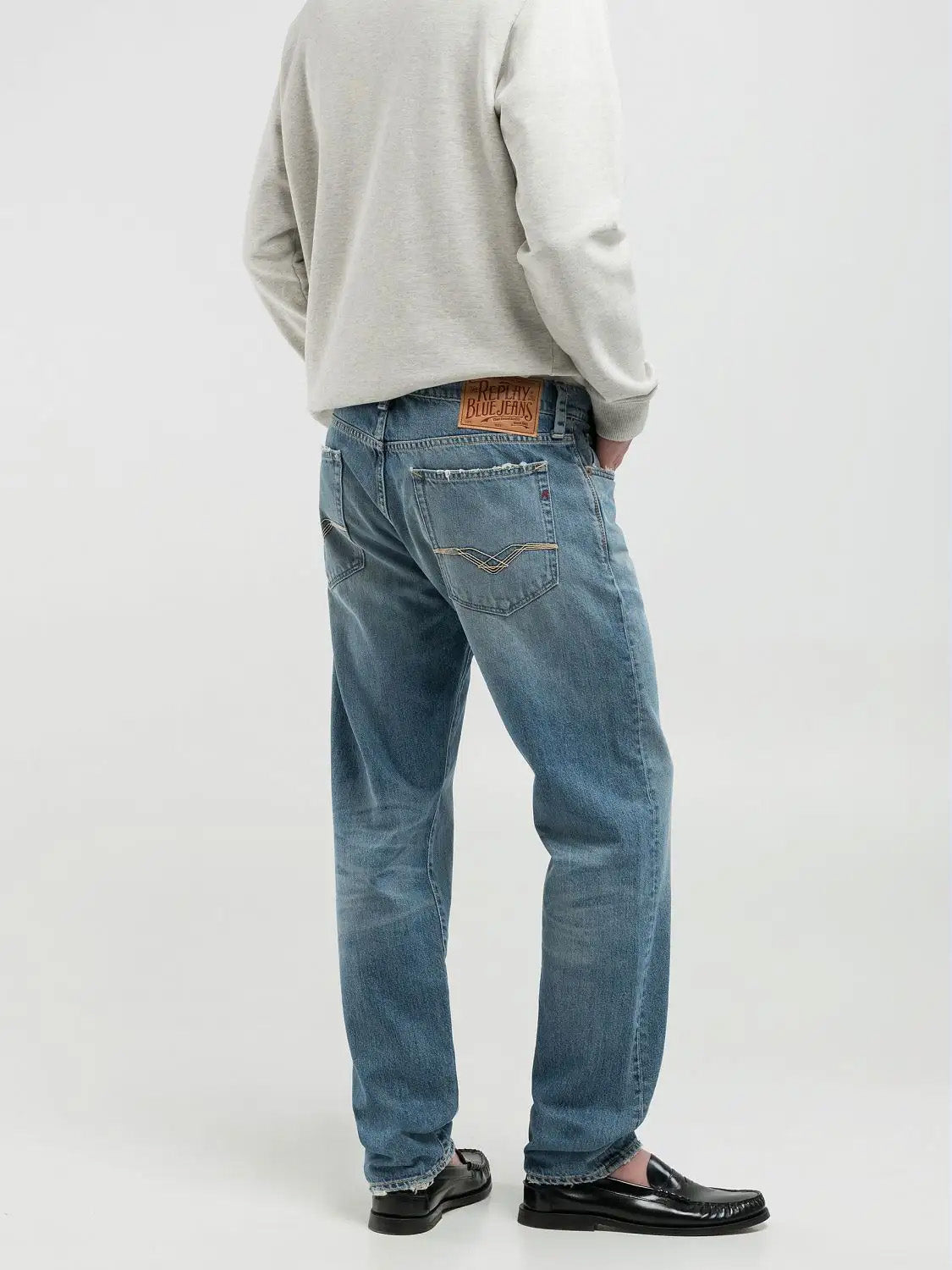 Replay Royal Eagle Neaal Slim Fit Mens Jeans - Medium Blue | Replay Jeans | JEANSTORE