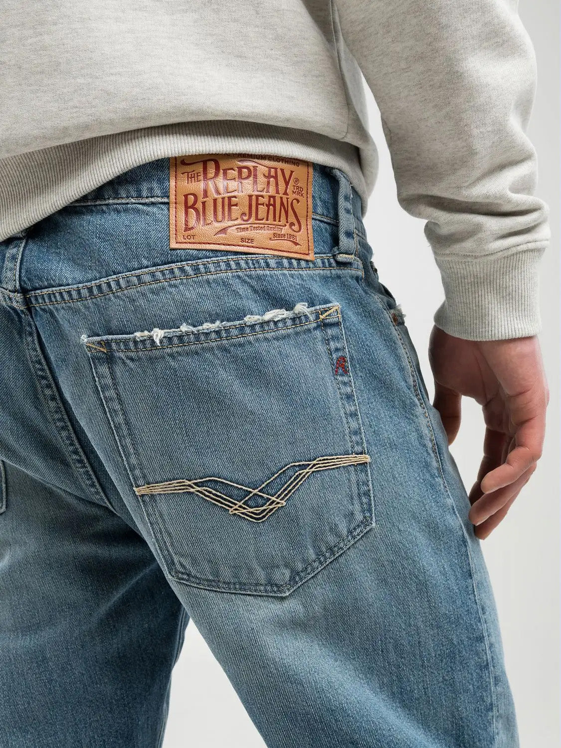Replay Royal Eagle Neaal Slim Fit Mens Jeans - Medium Blue | Replay Jeans | JEANSTORE
