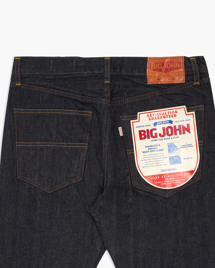 Big John M106J Mods Slim Fit Selvedge Mens Jeans - Indigo One Wash