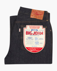 Big John M114J Ivy Tapered Fit Cropped Selvedge Mens Jeans - Indigo One Wash | Big John Jeans | JEANSTORE