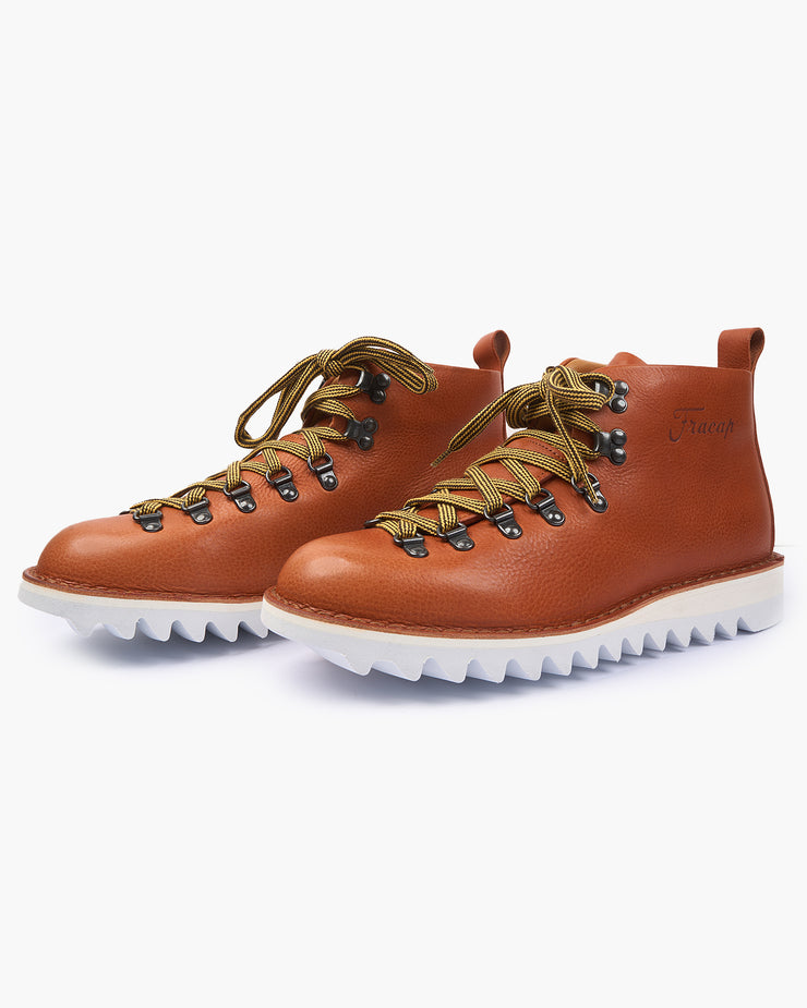 Fracap M120 Magnifico Leather Boots - Arancio / White Ripple Sole | Fracap Boots | JEANSTORE