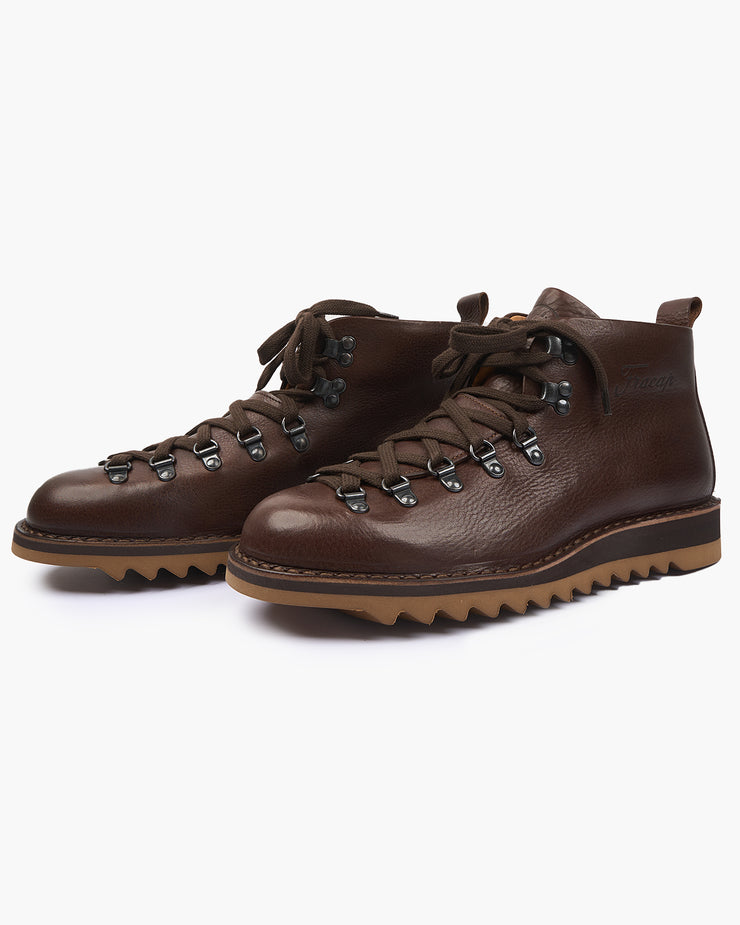 Fracap M120 Magnifico Leather Boots - Testa Di Moro / Ambra Ripple Sole | Fracap Boots | JEANSTORE